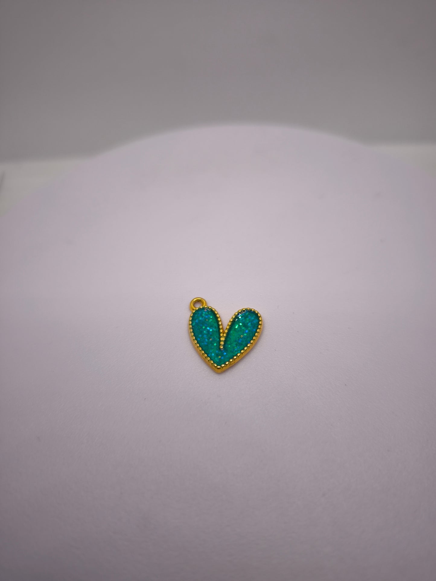 Coeur turquoise pailetté