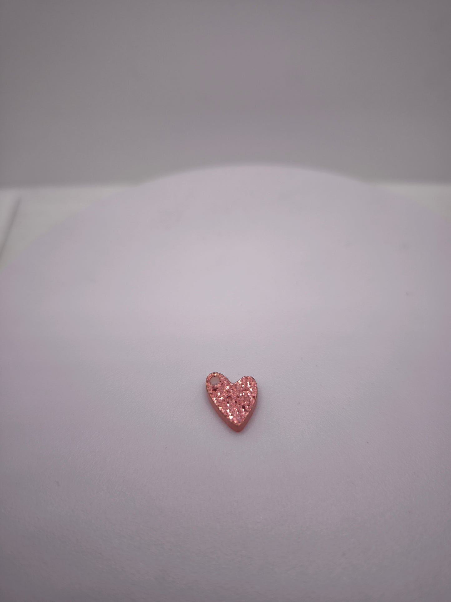 Coeur rose pailleté