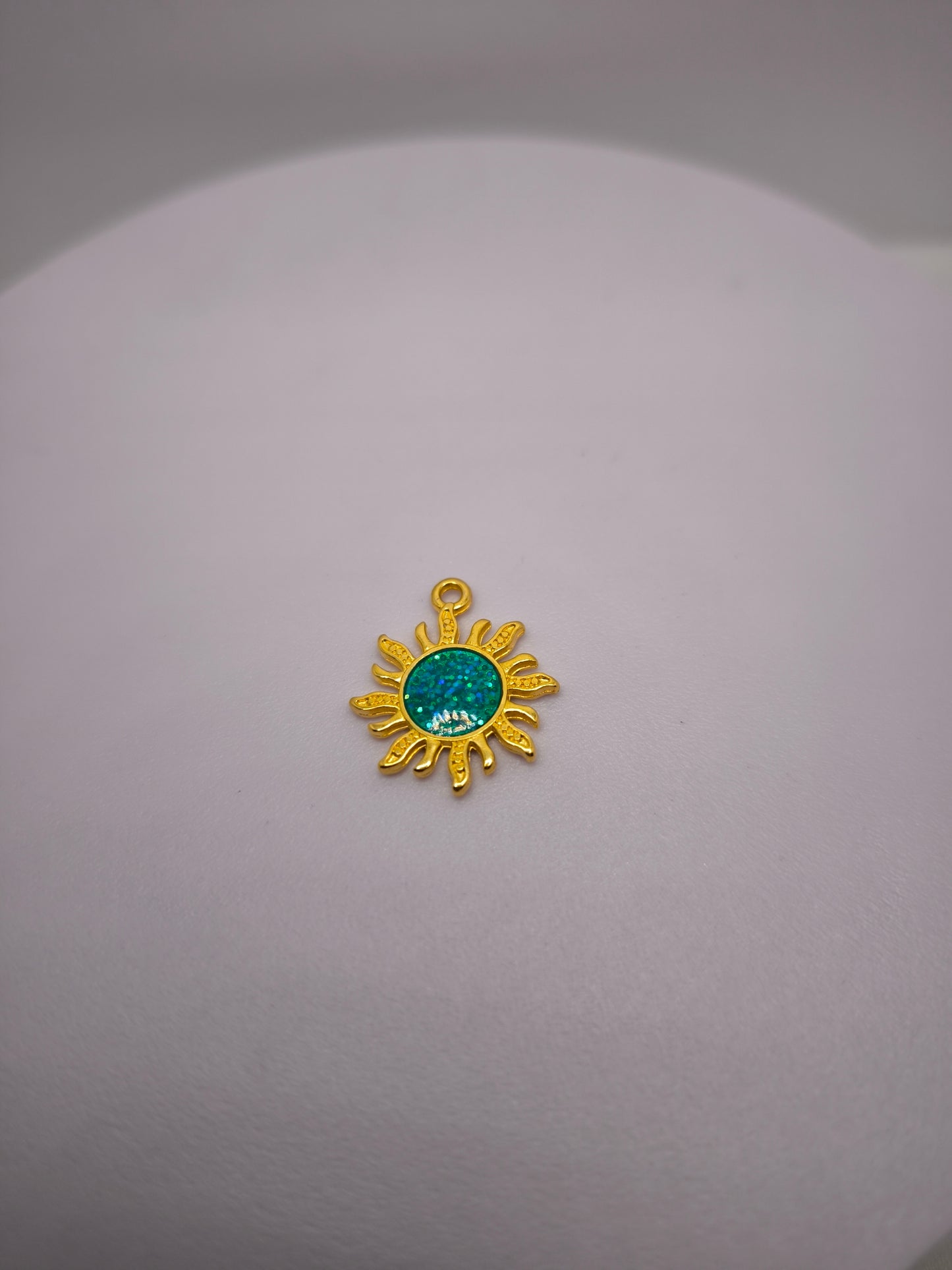 Soleil turquoise pailetté