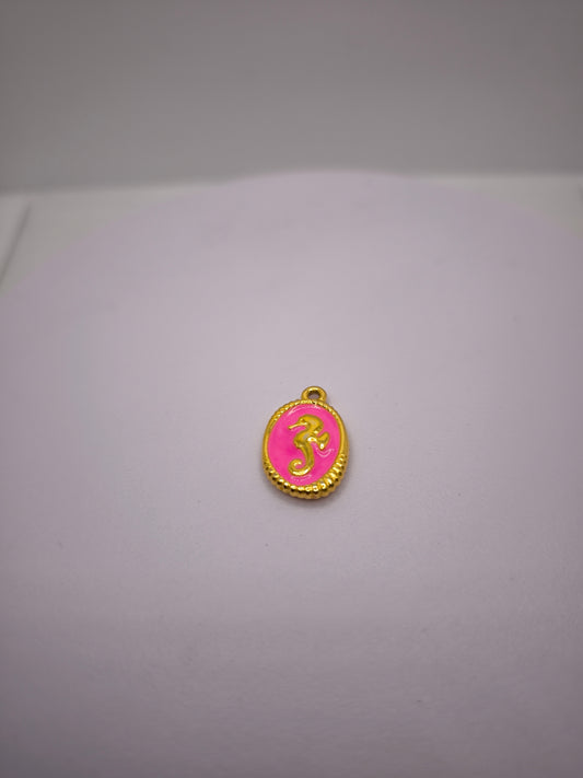 Hippocampe rose fluo