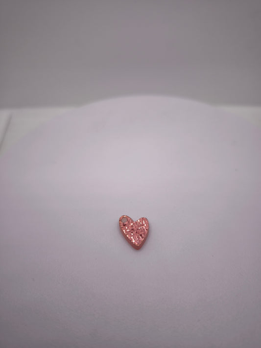 Coeur rose pailleté