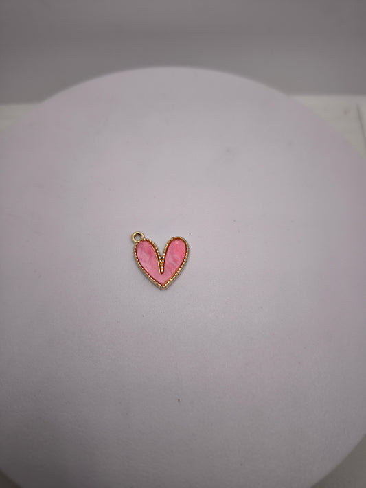 Coeur rose pailleté