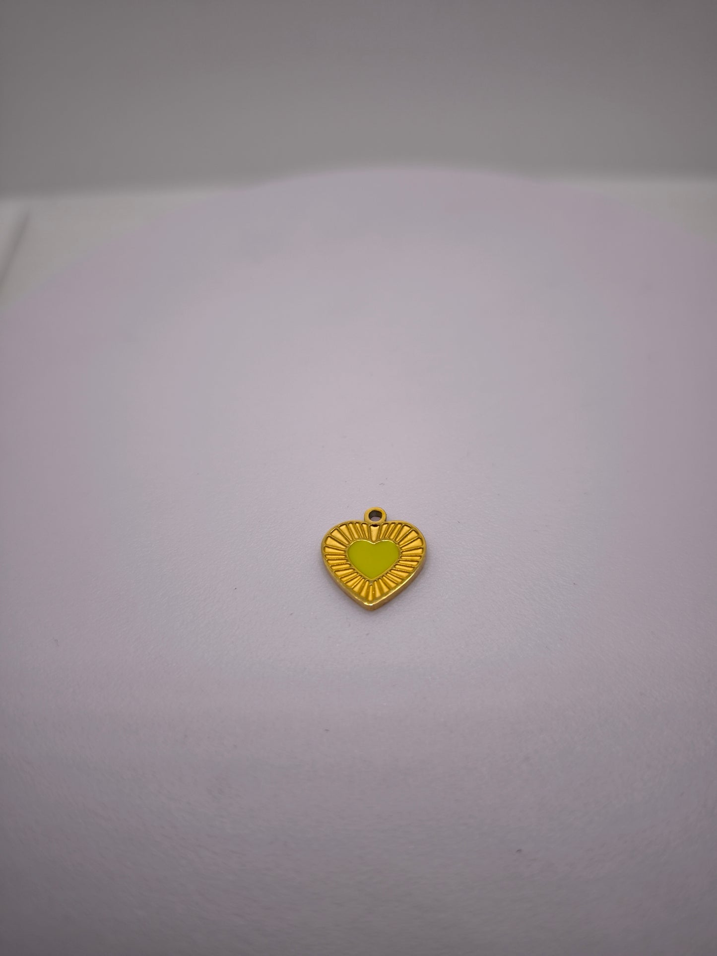 Coeur doré et vert fluo